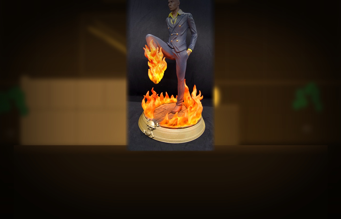 Kobe as Vinsmoke Sanji on collector's shelf